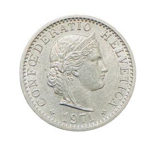 1971 Switzerland Coin 20 Rappen KM# 29a